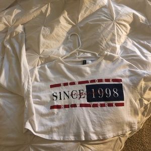 Cute long sleeve crop top